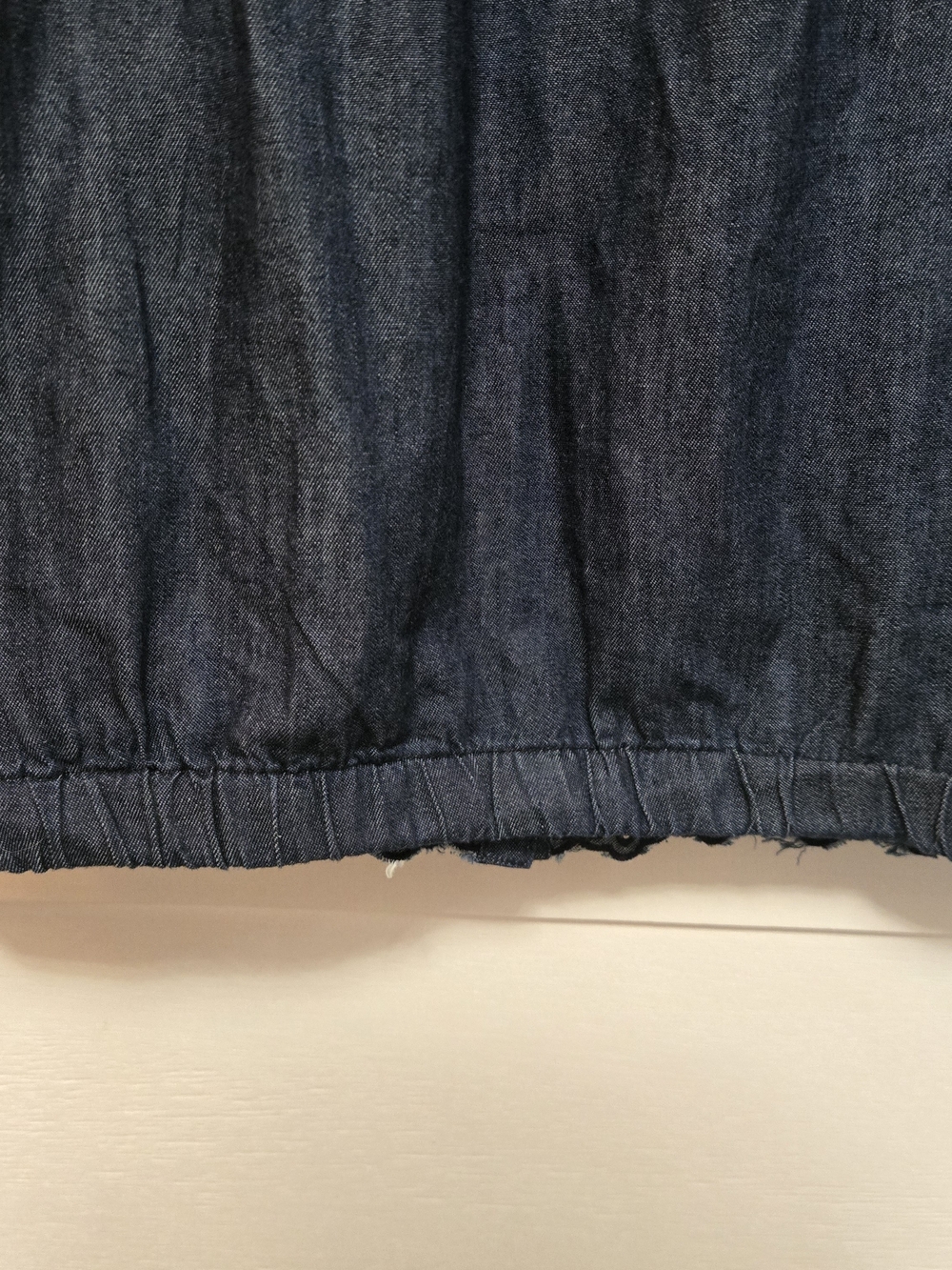 Free Assembly Dark Blue Embroidered Button-Front Peasant Blouse - Picture 8 of 11